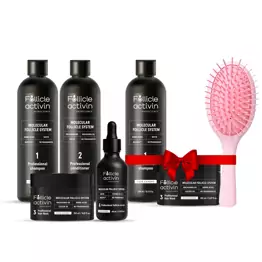 Follicle Activin – sada pro růst nových vlasů a urychlený růst + Doplňková dárková sada